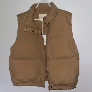 Thread & Supply Tan Puffer Vest